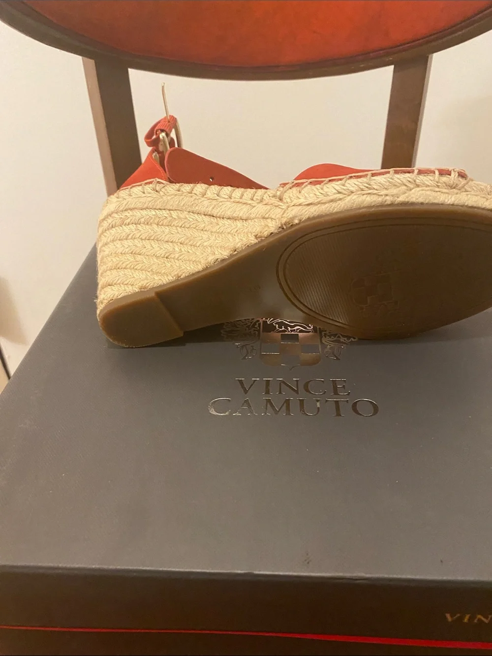 Vince Camuto Red Espadrille Ankle-Strap Sandal